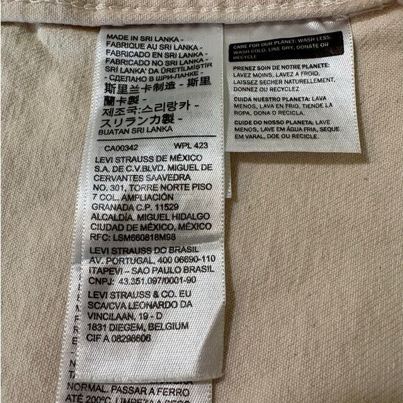 Levi's Light Pink Hendrix Sleeveless Denim Overall Midi Dress Size M - Picture 7 of 8